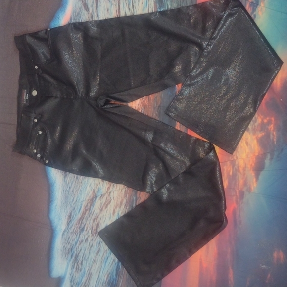 Z. Cavaricci Pants & Jumpsuits Z Cavaricci Black Shimmering Pants